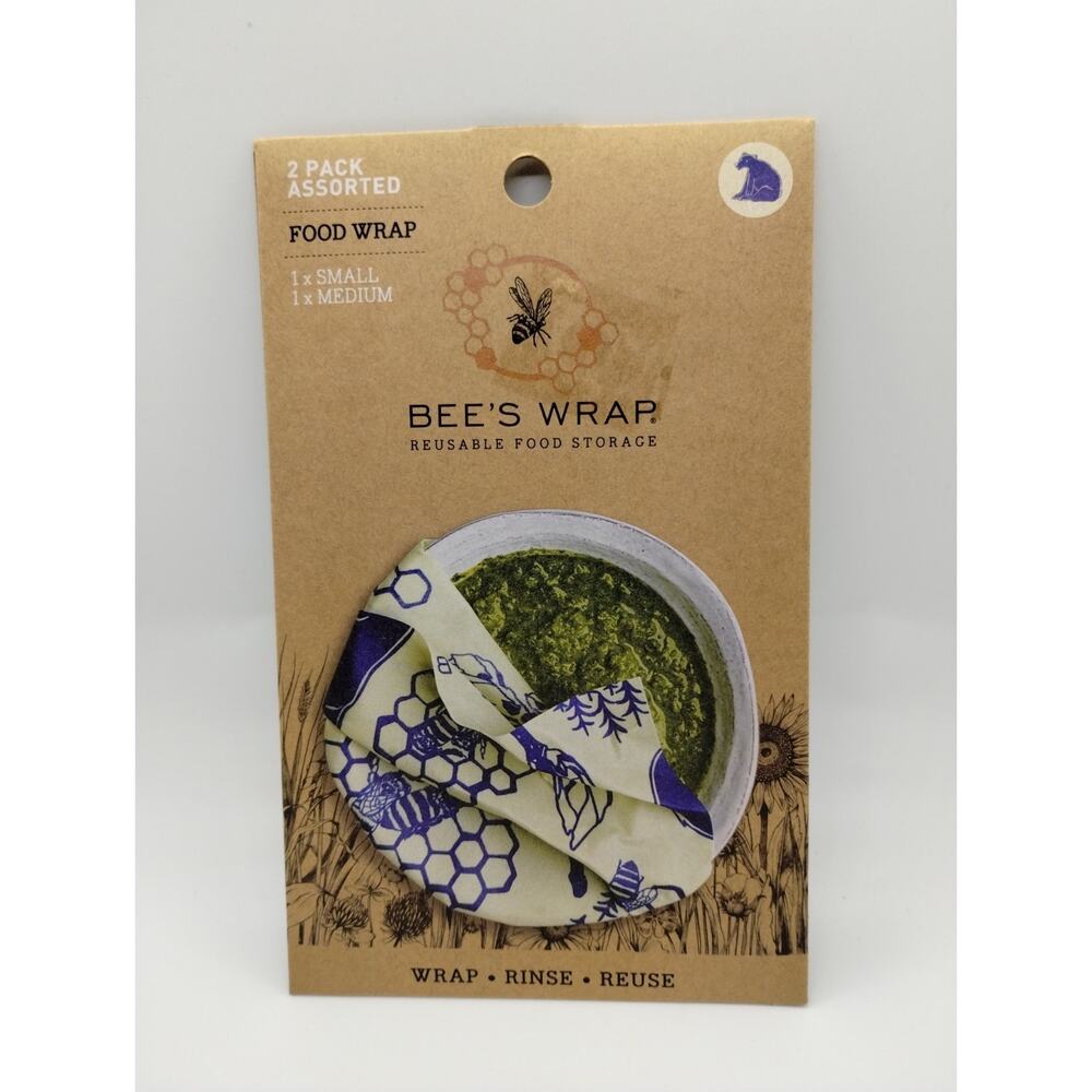 (5) 2 Packs Bee's Wrap Plant Based Food Wrap Reusable Washable 7x8” & 10x11”